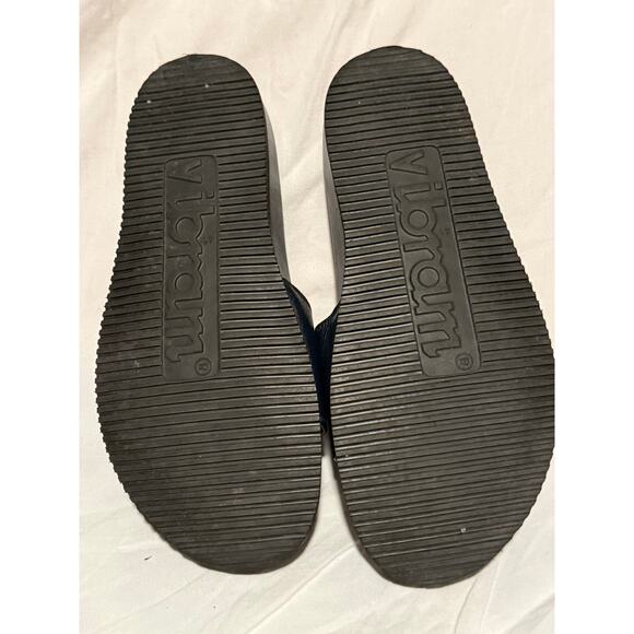 Buscemi Navy Leather Slide Sandals Vibram Sole EU 41